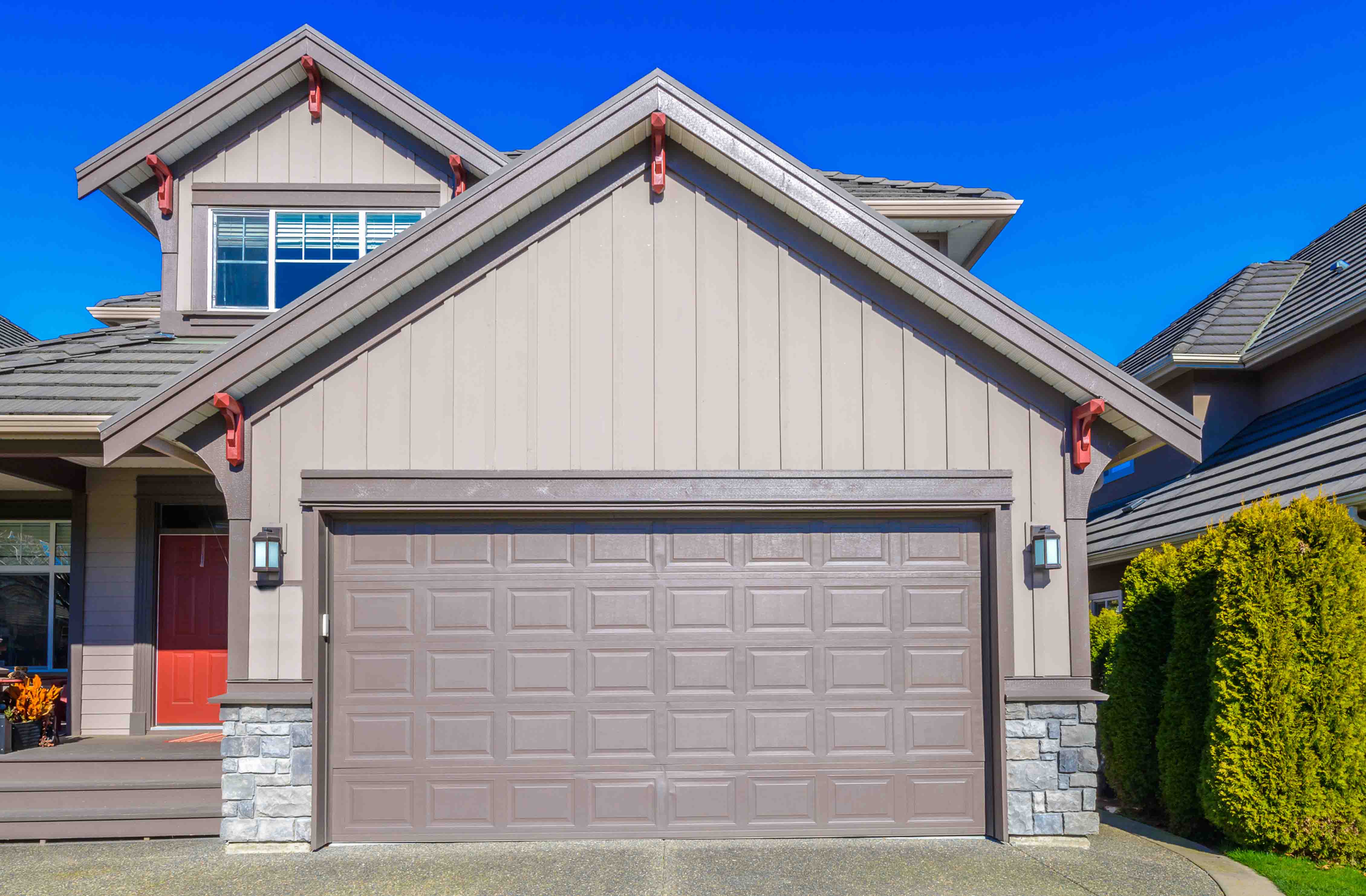 北京高端電動車庫門安裝案例效果圖